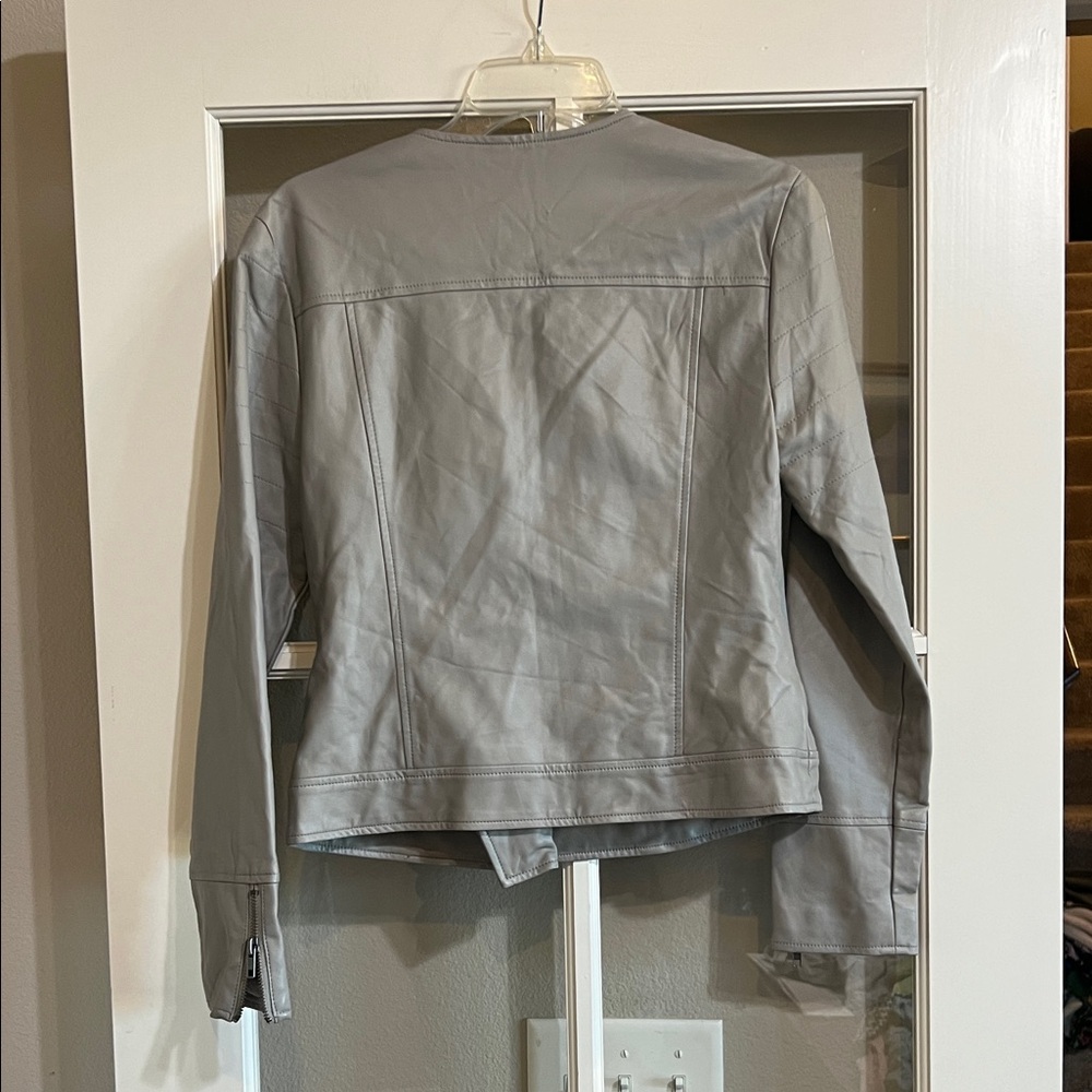 cupcakes & cashmere Gray Leather Jacket - Picture 8 of 10